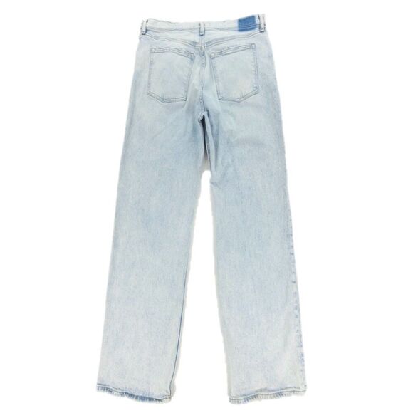 ABERCROMBIE 90s Relaxed Jeans High Rise Clean Girl Wide Distressed Light Wash 33 - Picture 5 of 10